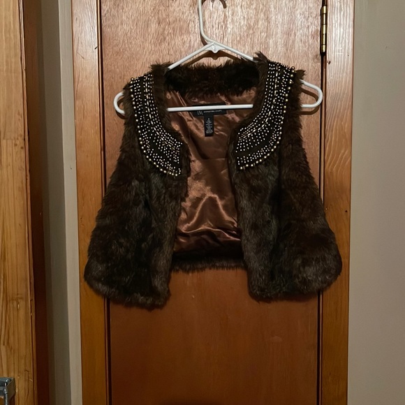 INC International Concepts Jackets & Blazers - INC Faux fur shell vest